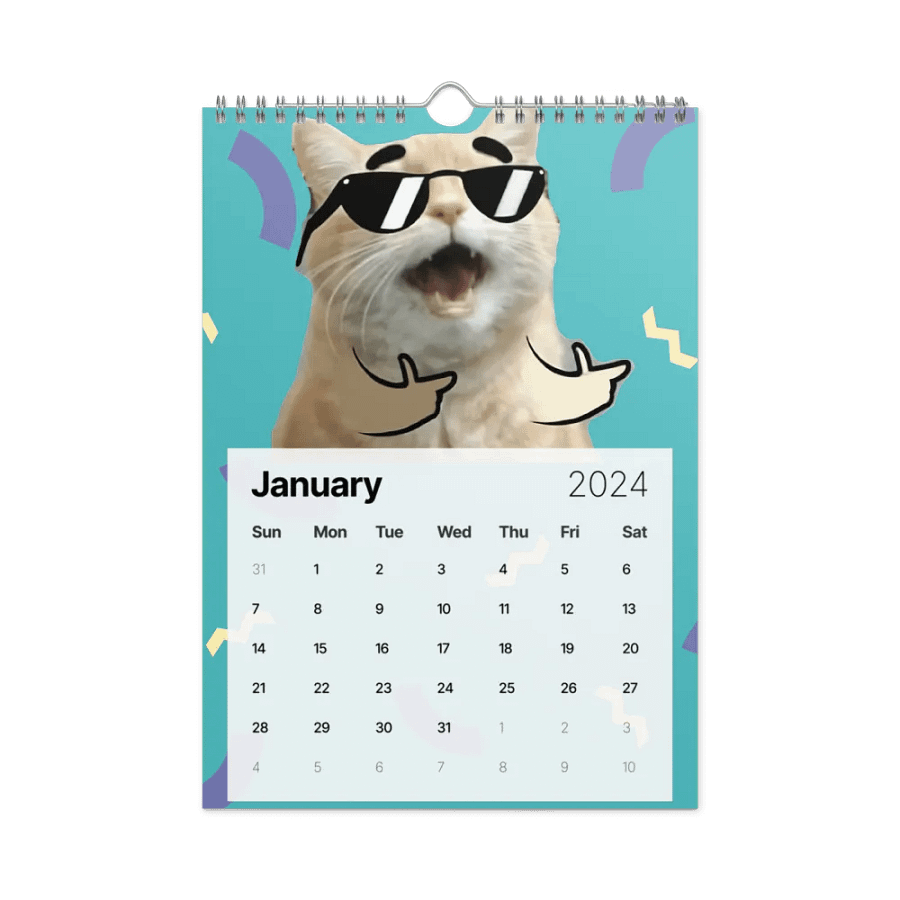 Wall Calendar (2024): Meme Cats product image (8)