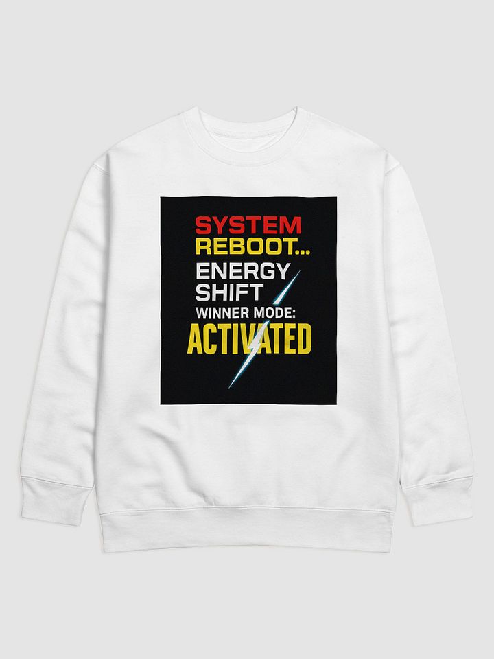 System Reboot – Power Reset Edition (White Sweatshirt) product image (1)