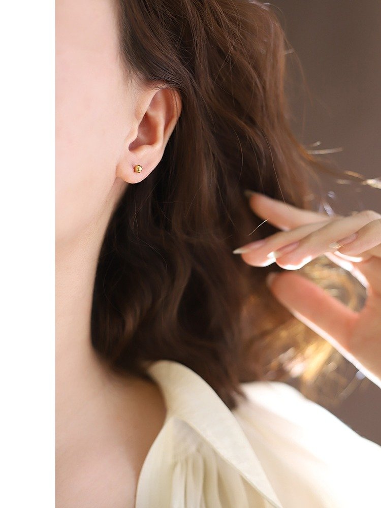 Teardrop Dangle Stud Earrings | 18K Gold Plated product image (6)