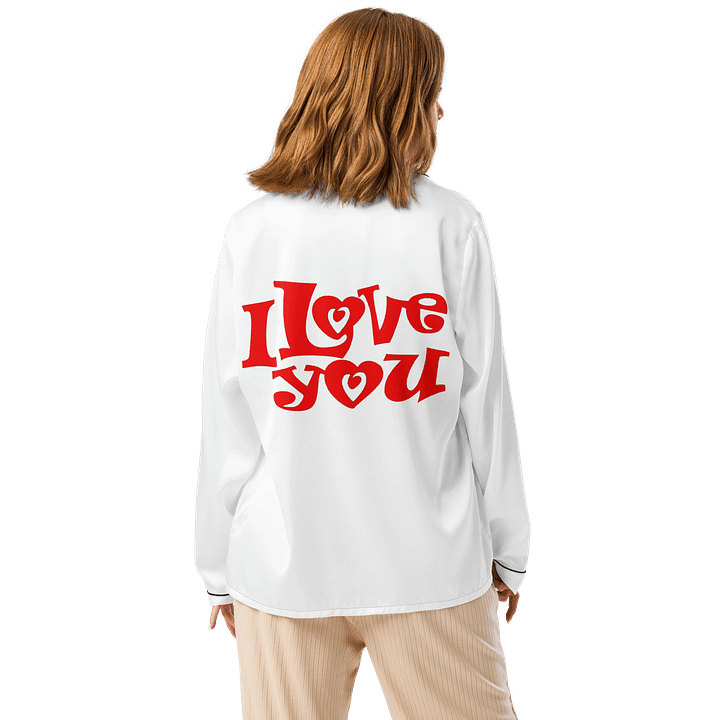Playful Love All-Over Print Pajama Top product image (2)