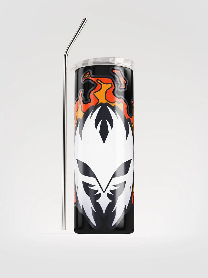 Mask Icon v2 (White) Stainless Steel Tumbler & Straw product image (2)