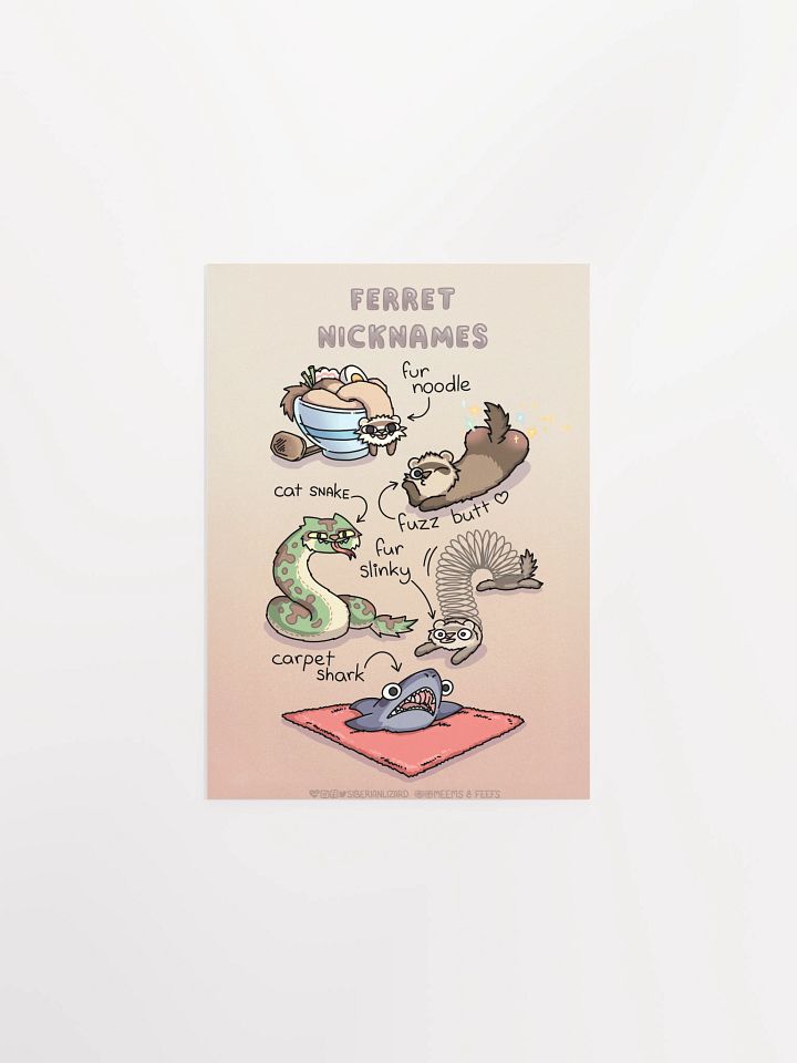 Ferret Nicknames - Bestselling Poster product image (2)