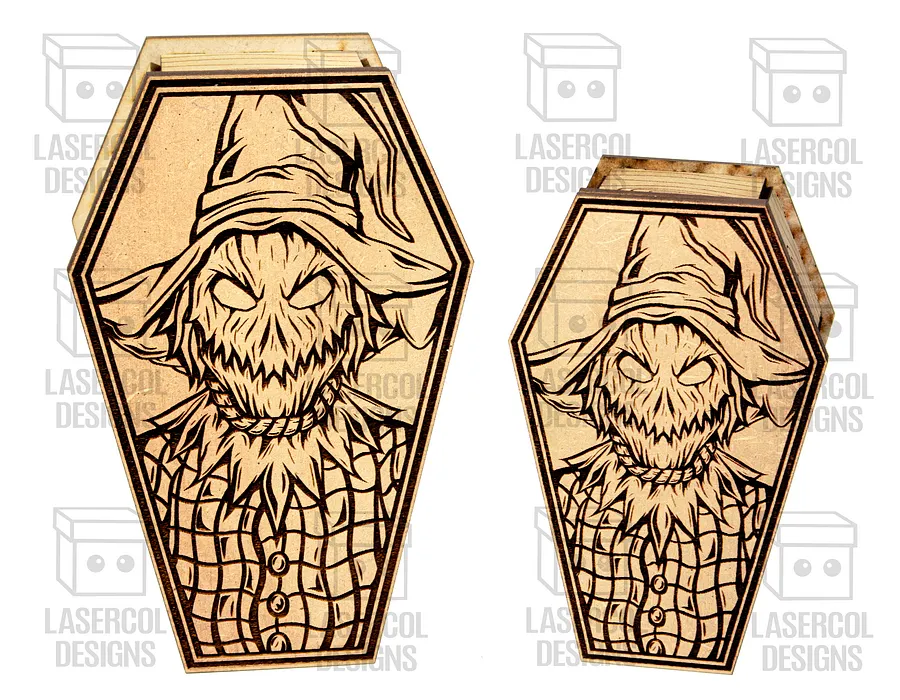 Halloween Coffin Box Set 4 (2 Sizes) - Laser Cut Files product image (3)