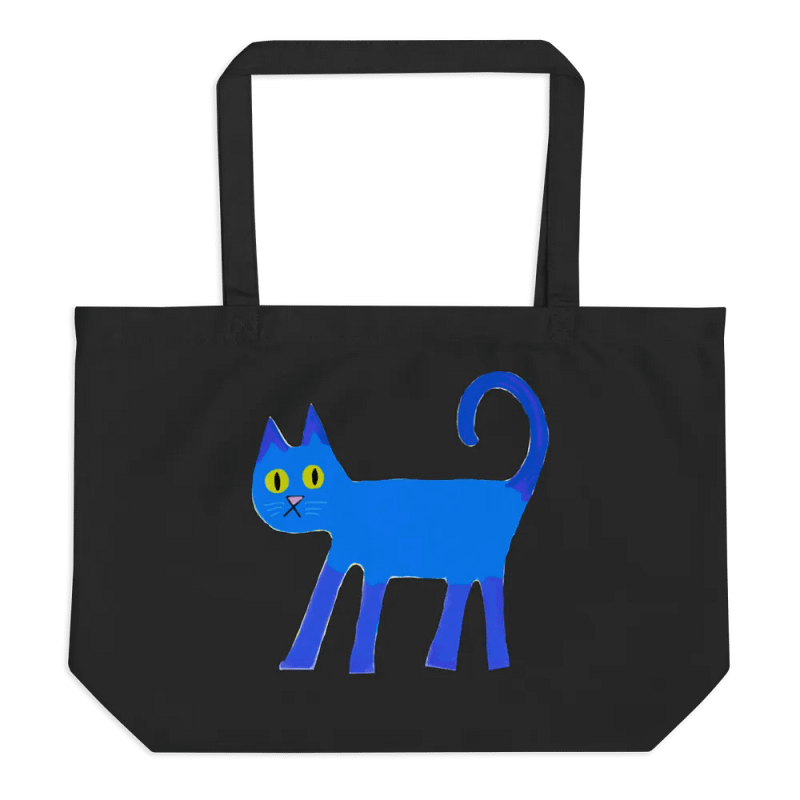 Blue Cat Organic Tote Bag