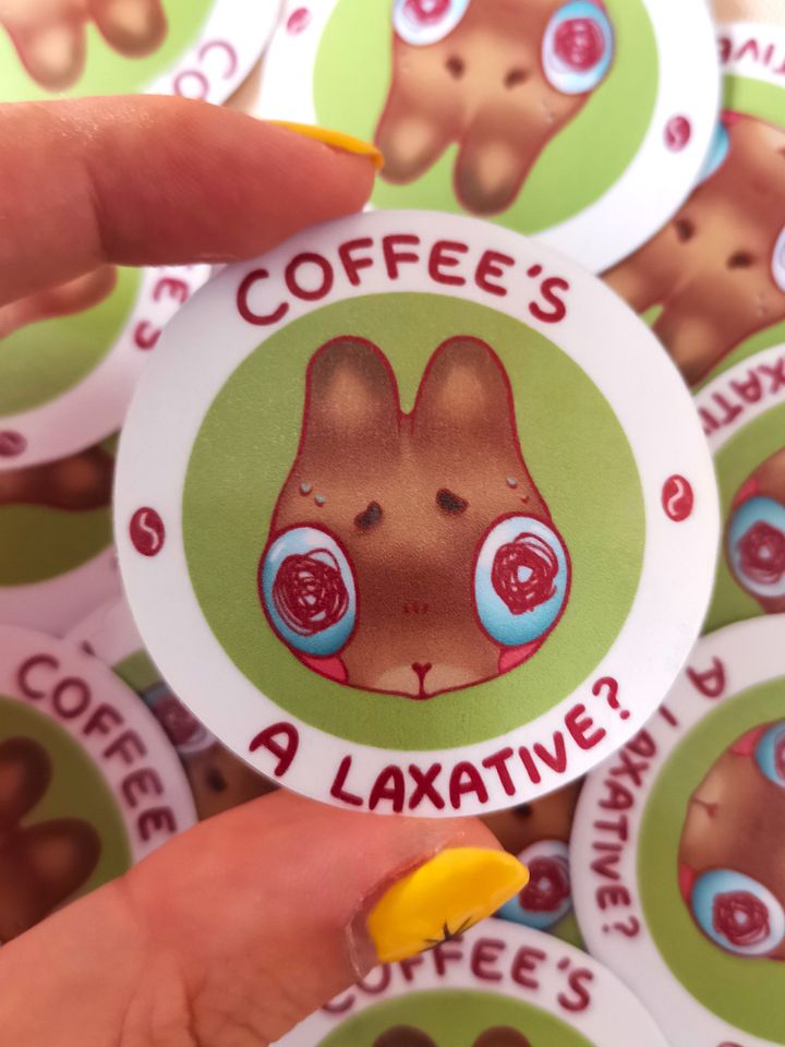 Coffee's a laxative? Sticker product image (1)