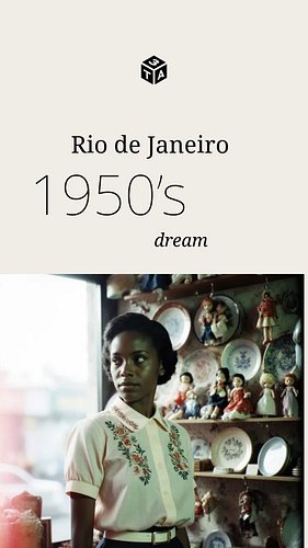 Carioca history, refined. A cinematic journey through the elegant streets of Rio in the 1950s, brought to life with thoughtfu...