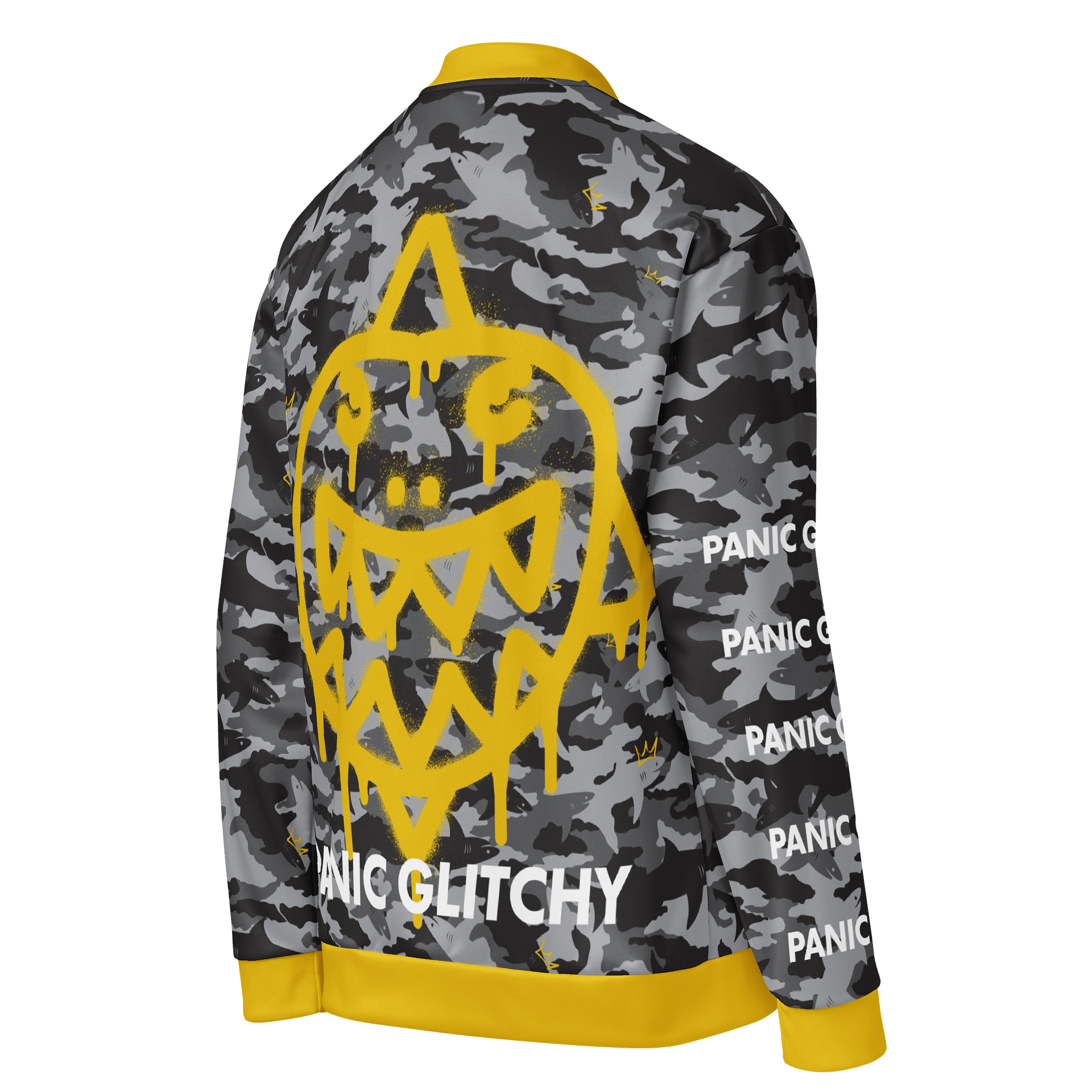 Sharkmoflauge Graffiti Grayscaled Bomber Jacket product image (4)