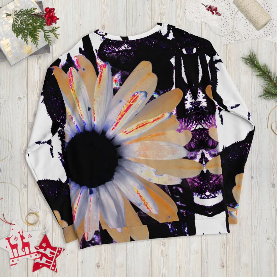 Abstract Neon Daises Unisex Sweatshirt product image (12)