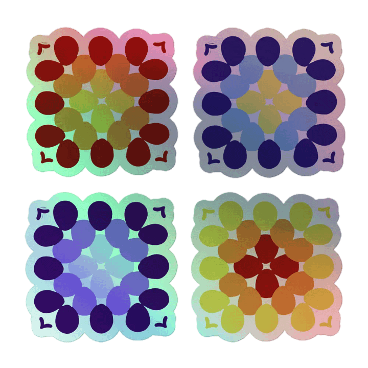 Granny Squares - Holographic Sticker Set of Four! product image (2)