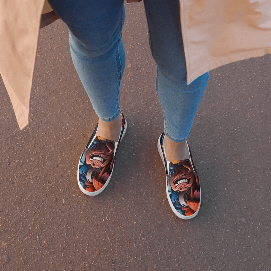 Whimsical Cartoon Chaos Slip-Ons product image (8)