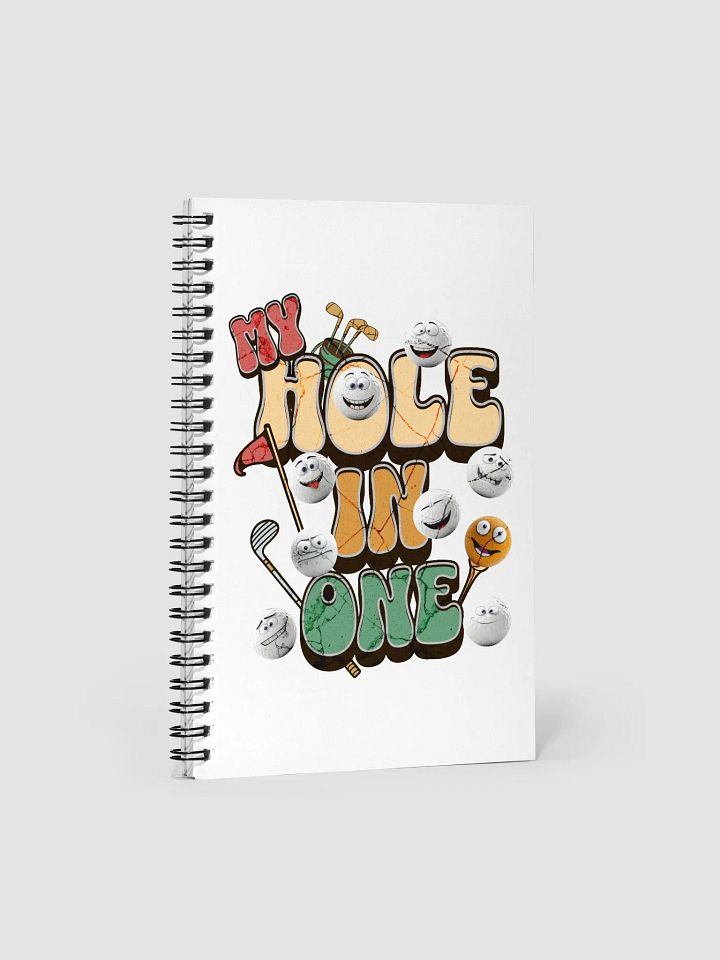 My Hole In One Whimsical Golf Ball Expressions Spiral Notebook product image (1)