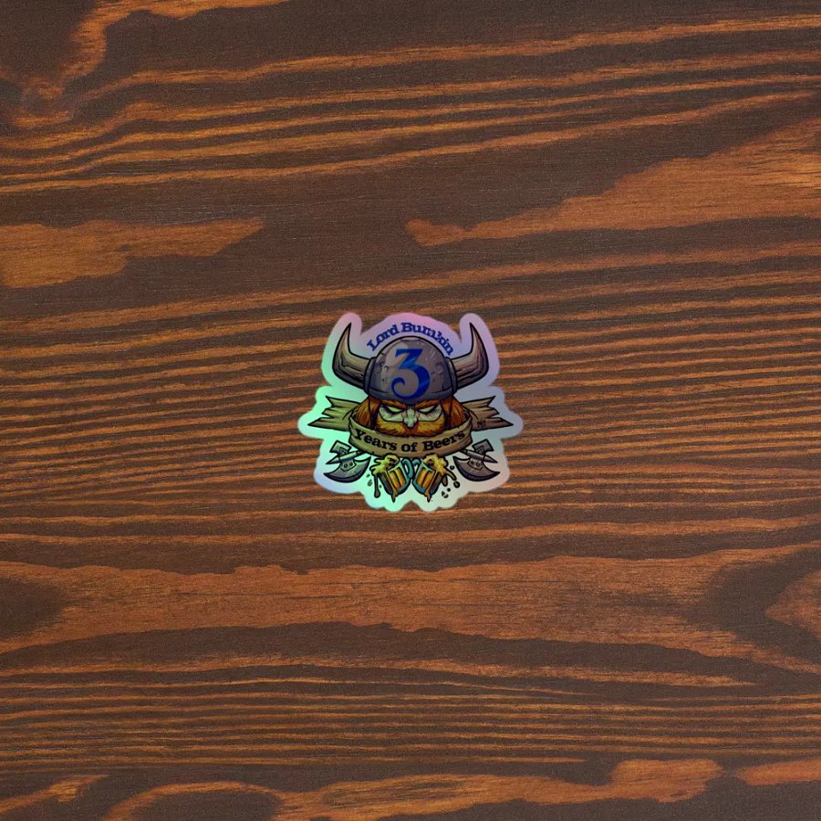 3 years affiliation holographic sticker product image (5)