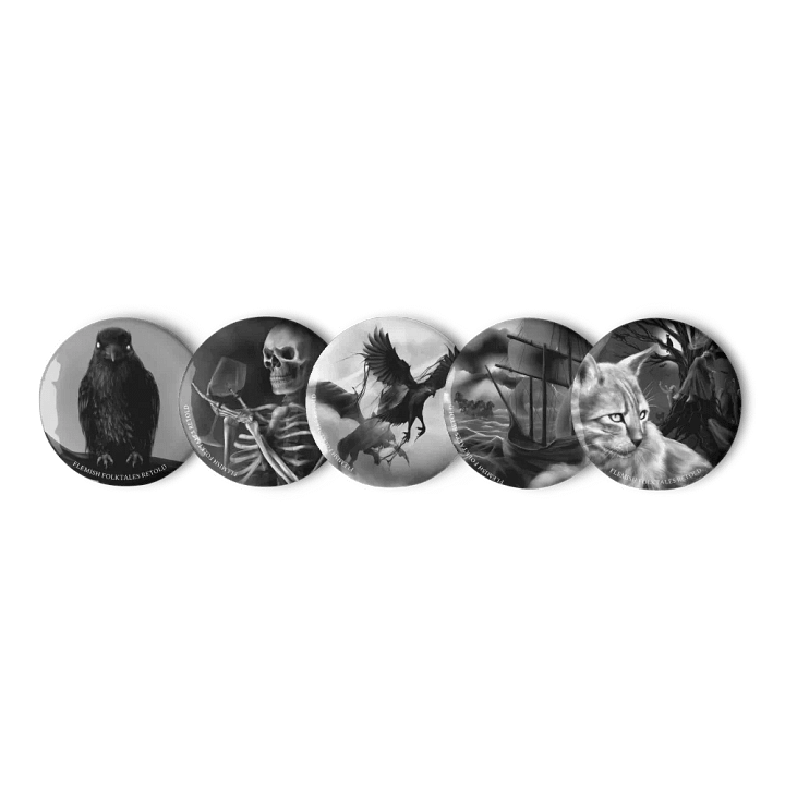 Flemish Folktales Retold Button Pin Set product image (1)