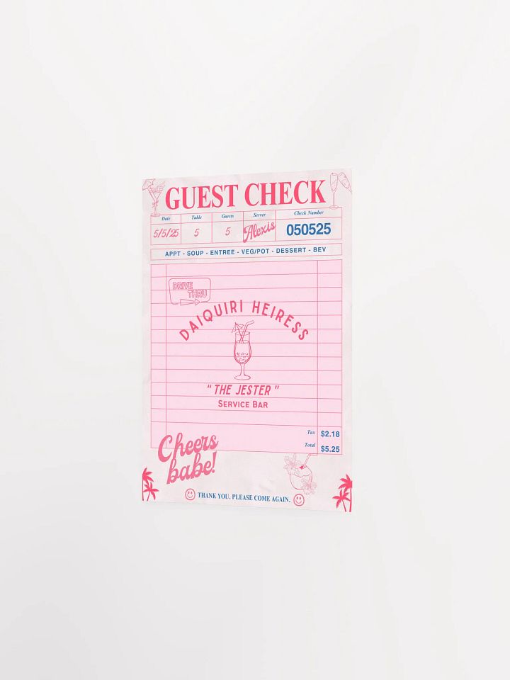 CHECK PLEASE! DAIQUIRI SUMMER PRINT product image (2)
