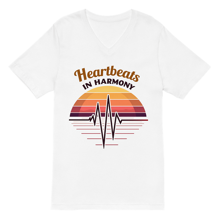 Harmonious Heartbeats V-Neck Tee product image (2)