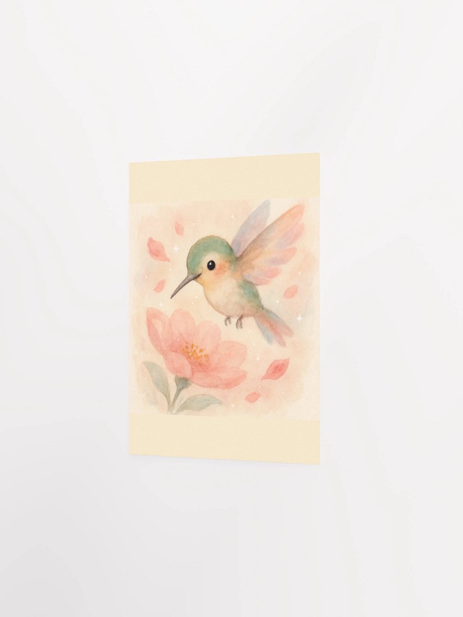 Magical Hummingbird Moment | Vivid White Space Poster product image (16)