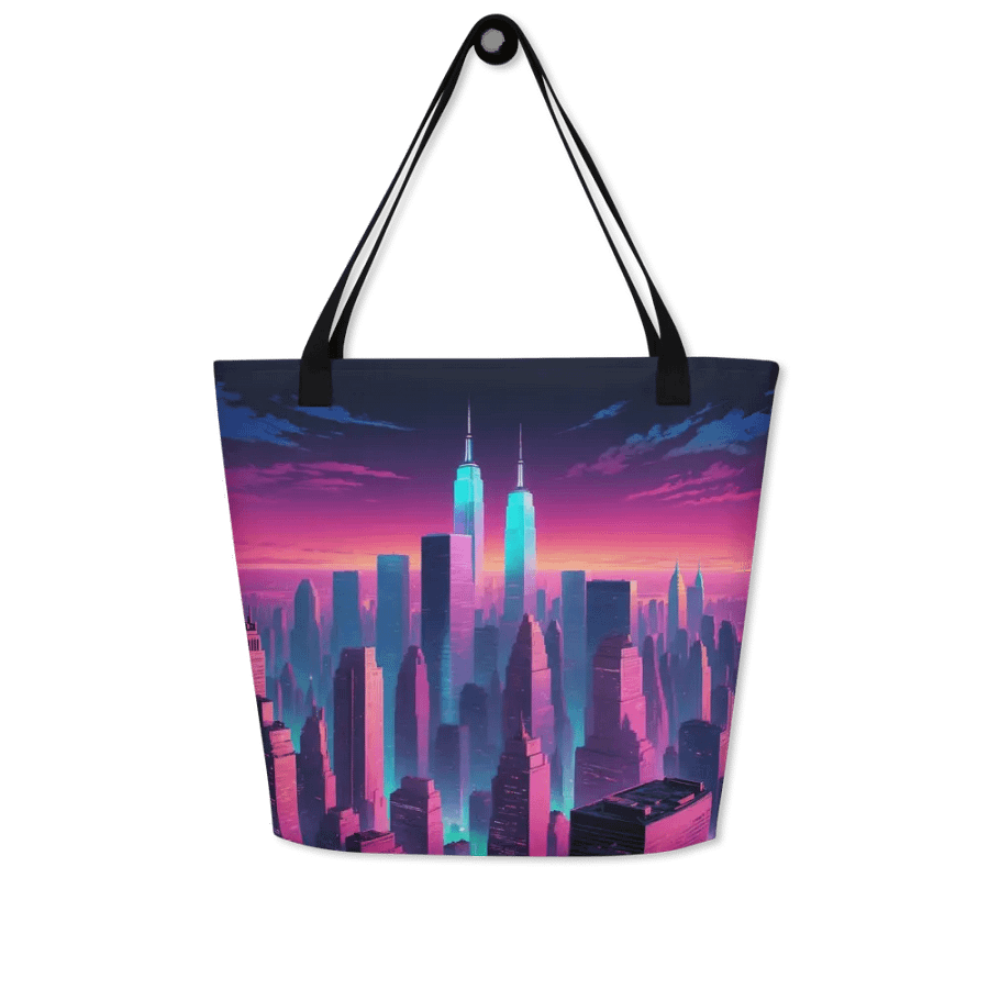 Vaporwave New York City All Over Print Tote Bag product image (8)
