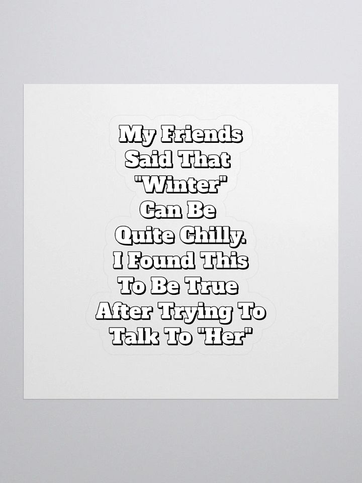 My Friends Said That Winter Can Be Chilly Funny Sticker product image (1)