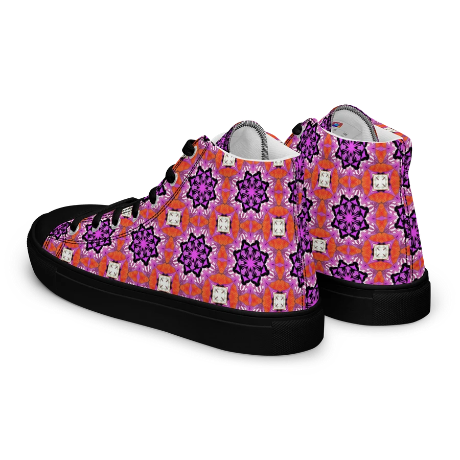 Abstract Foxy Repeating Pattern Ladies Canvas Shoe High Tops product image (3)