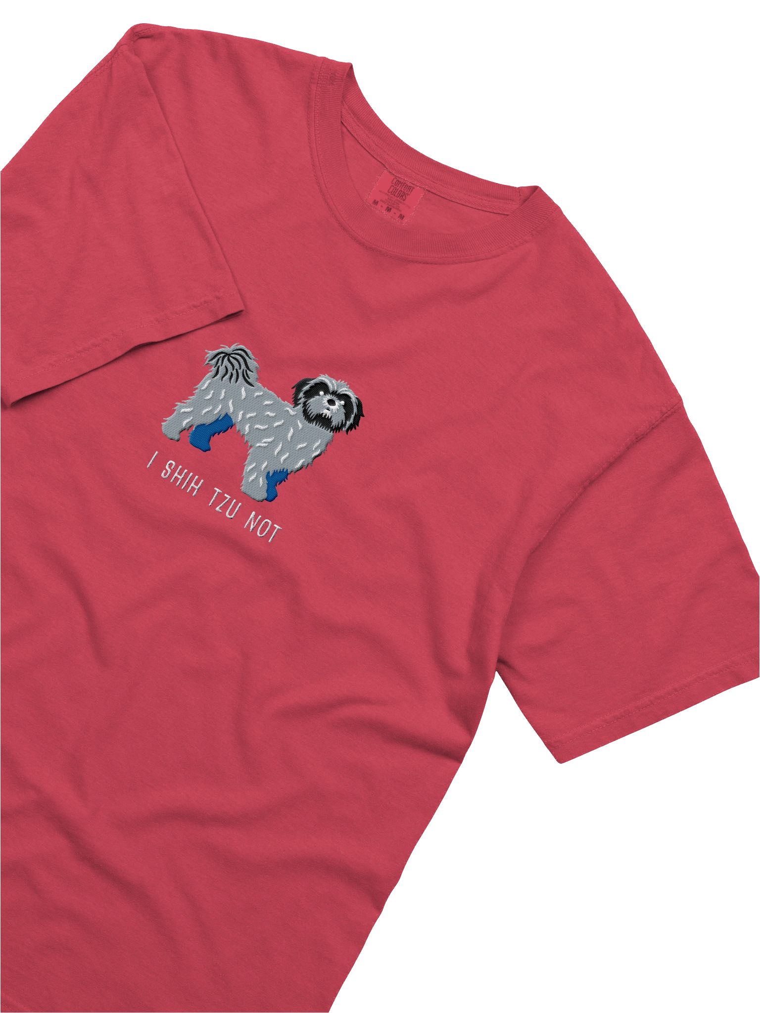 I Shih Tzu Not T-Shirt(Embroidered) of a Shih Tzu(Blue) product image (45)