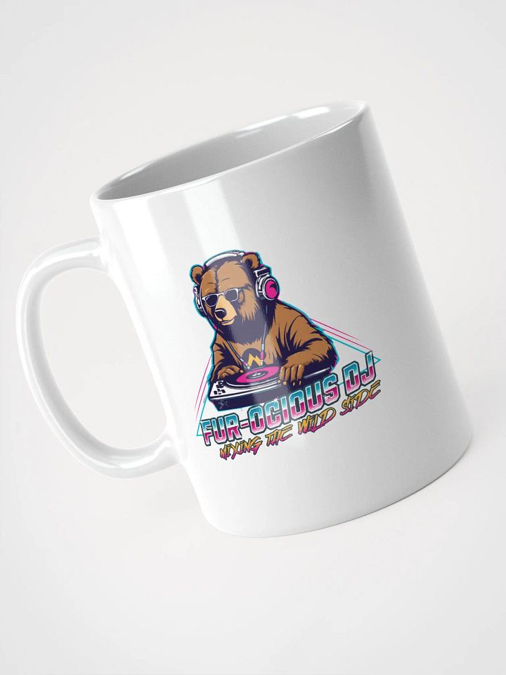Fur-ocious DJ White Glossy Mug product image (2)