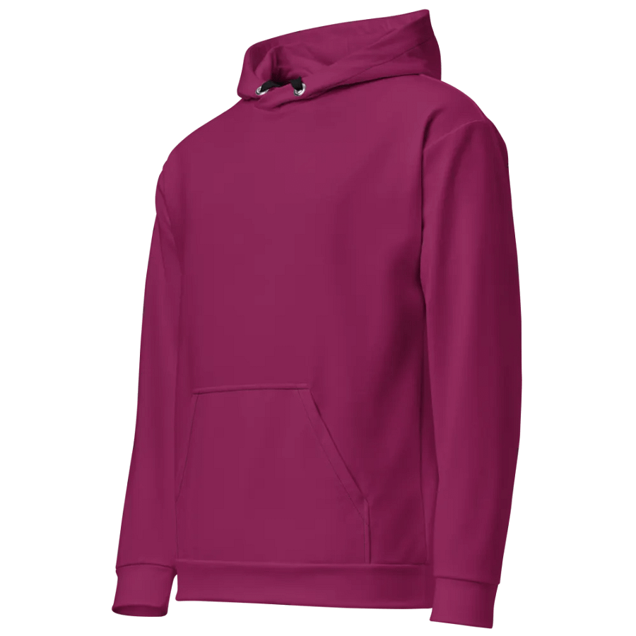Plain Dark Plum Pink Light Summer Unisex Recycled Polyester Heavyweight Premium Hoodie by Treasure Pie product image (3)