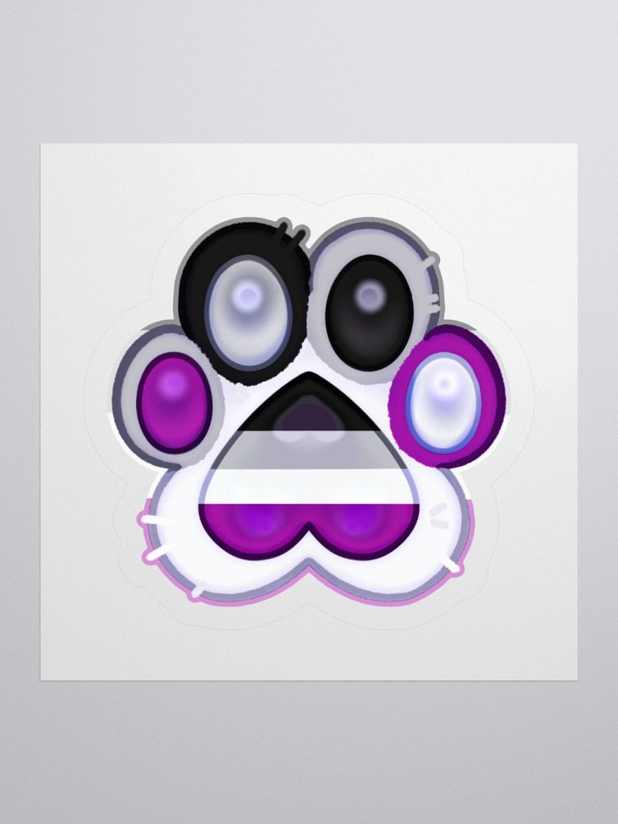 Asexual Pride Paw Print Kiss Cut Stickers product image (1)