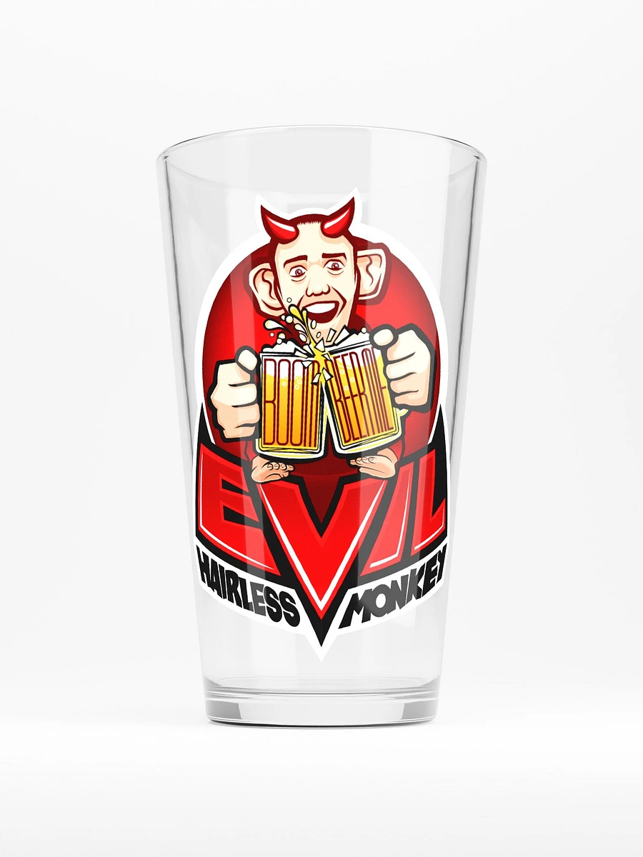 Evil Hairless Monkey Pint Glass product image (1)