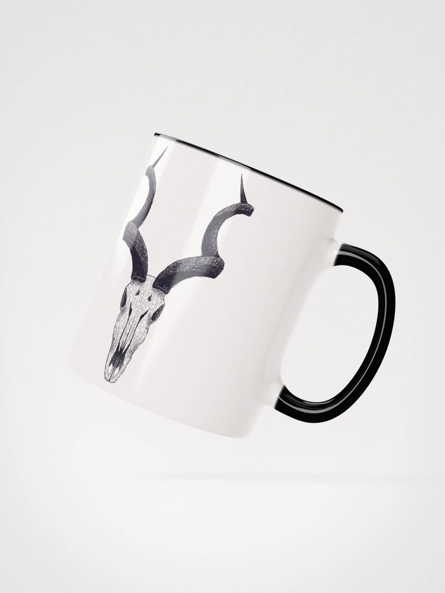 Kudu Skull White Mug product image (3)