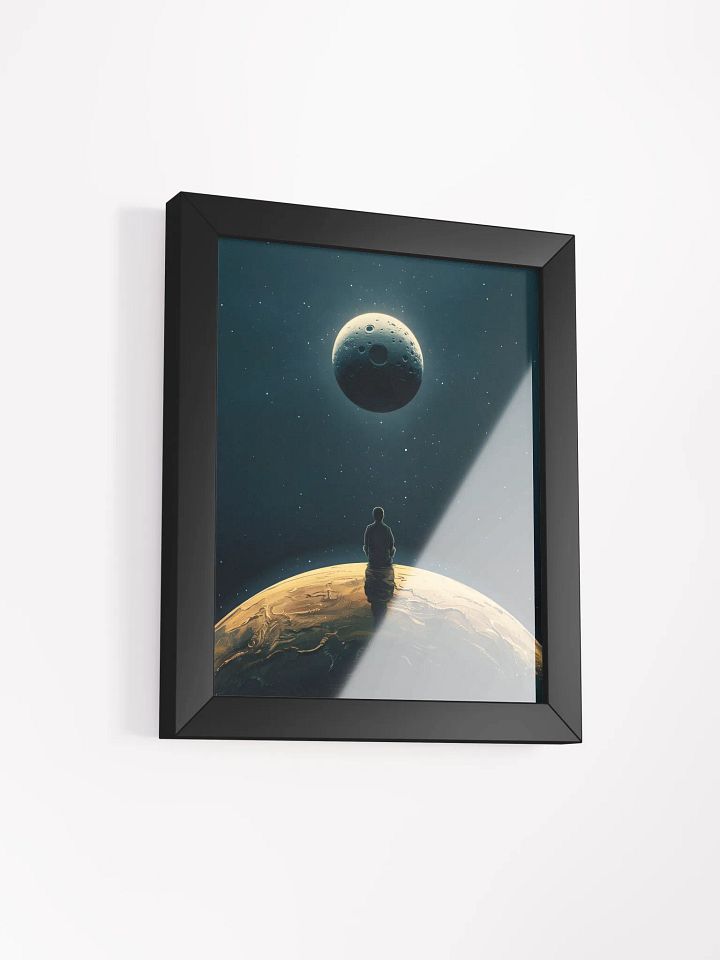 Solitude on a Distant World Framed Print | Contemplative Space Art product image (2)
