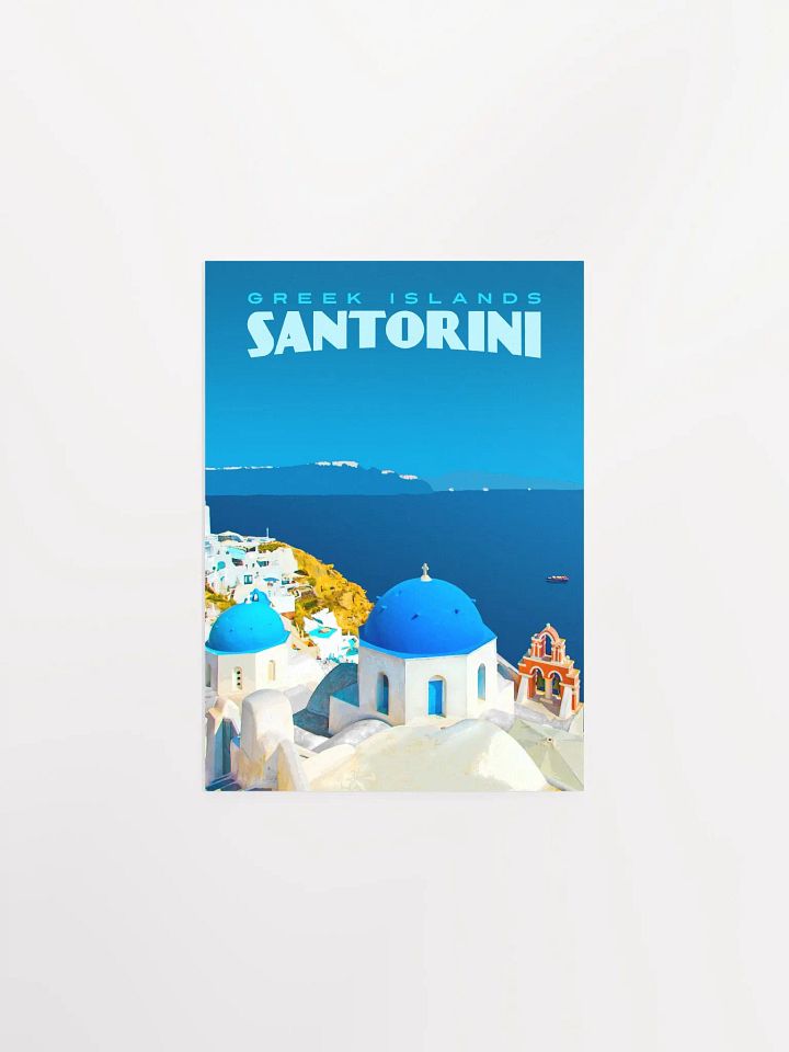 Vintage-Style Santorini Travel Poster product image (5)