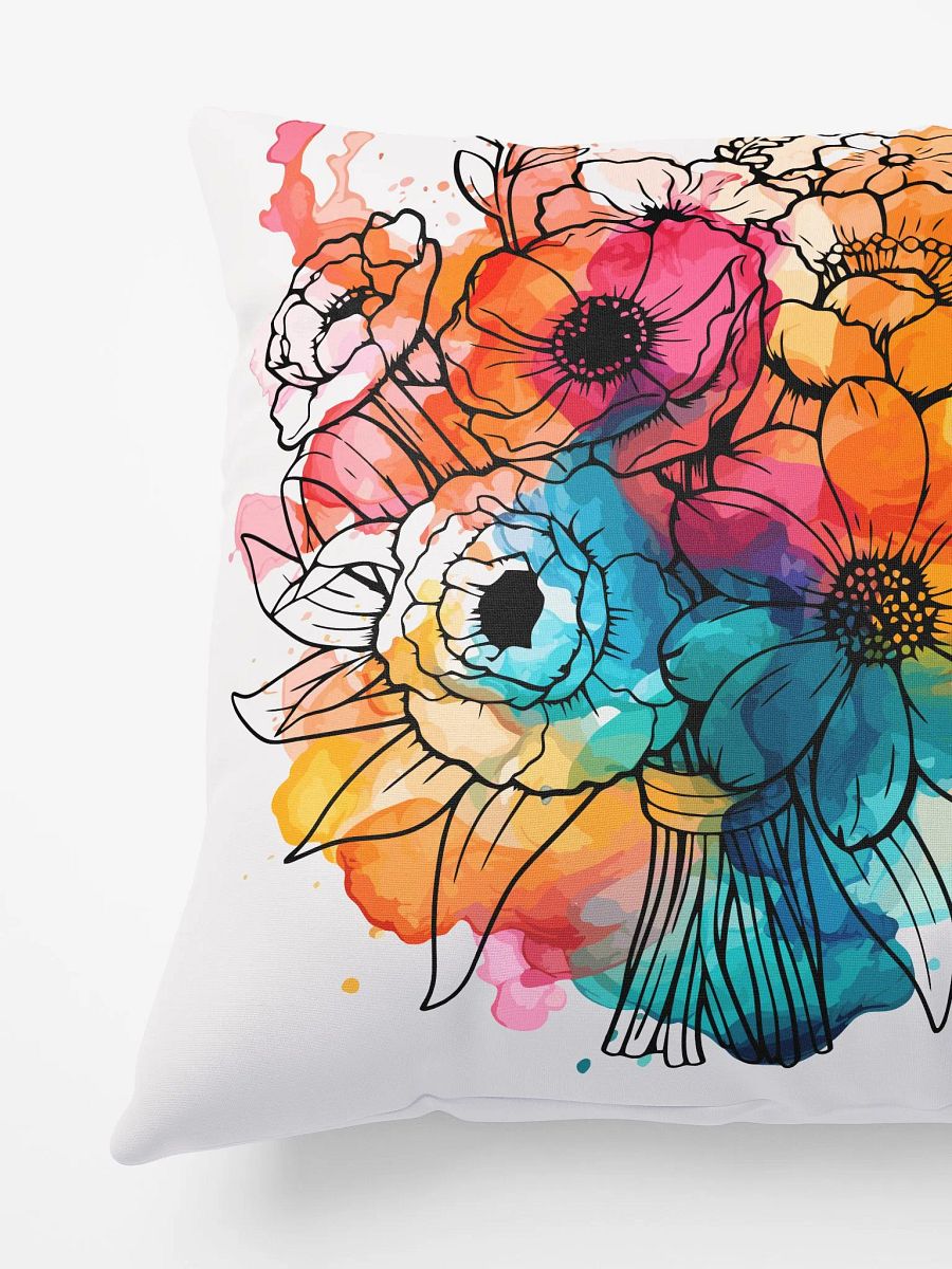 Vibrant Floral Splash Pillow product image (4)