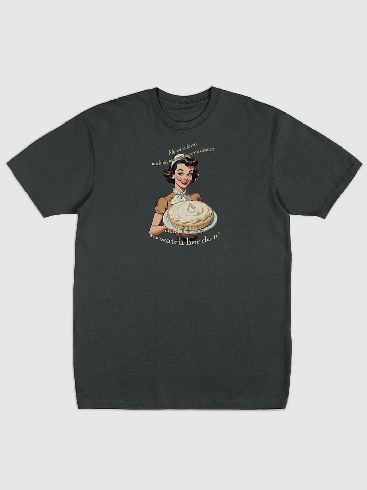 Watching Wife Make Dessert Men's heavyweight Cream Pie Shirt product image (4)