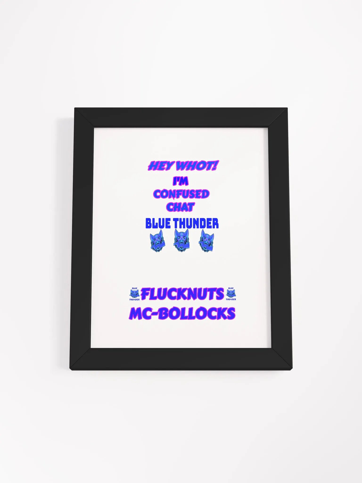 Whimsical Distorted Chat Framed Poster product image (1)
