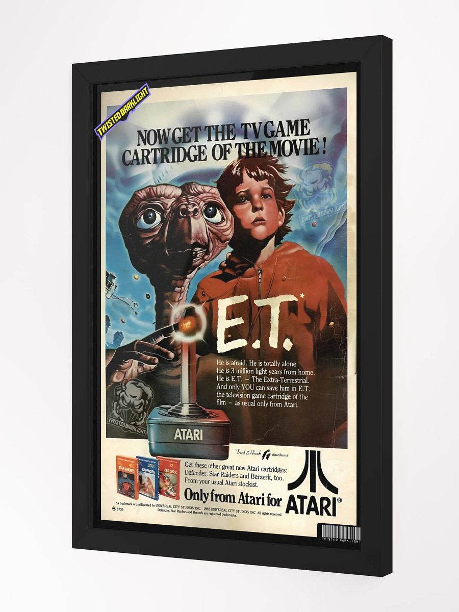 Retro Poster: The Iconic E.T. Atari Poster from 1982. - Size 12" x 18" product image (1)