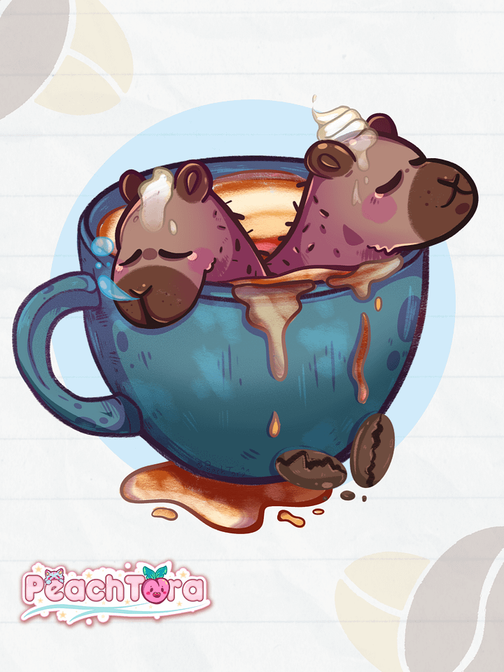 Capybara Coffee Cup ☕ (Clear) product image (1)