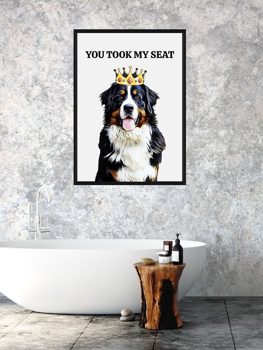 Border Collie With Crown Bathroom Downloadable Wall Art product image (3)