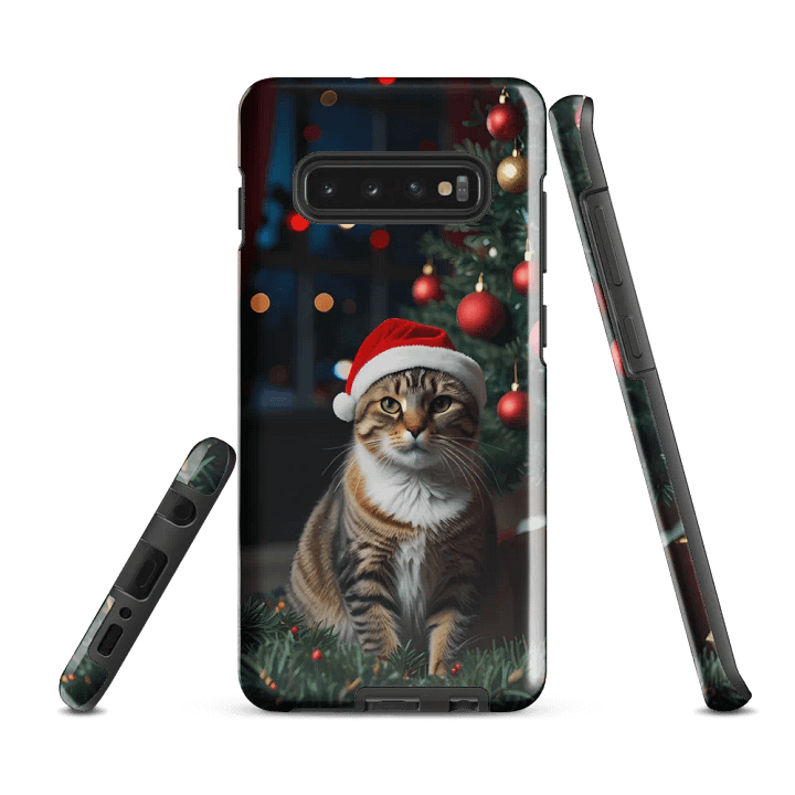 Santa Kitty by the Tree Samsung Galaxy Case product image (2)