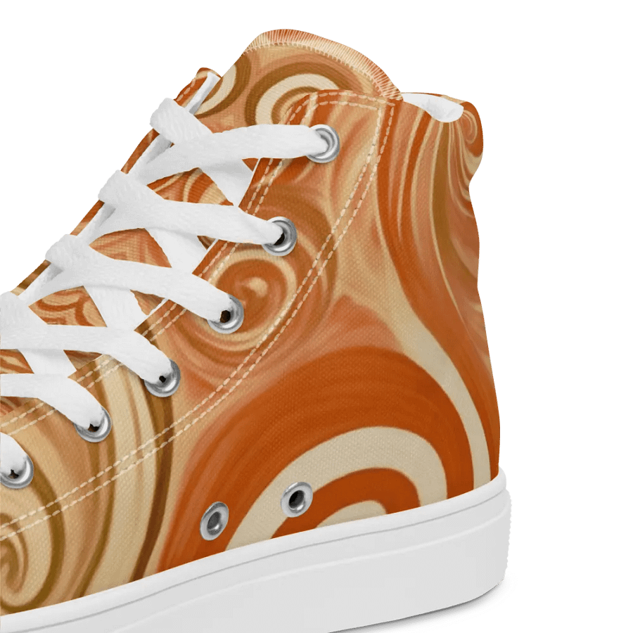 Funky Latte Liquid Tie-Dye Women's High-Top Canvas Shoes product image (9)