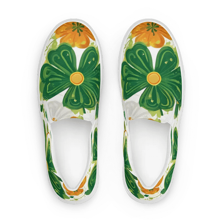 Whimsical Boho Spring Floral Slip On Canvas Shoes product image (1)