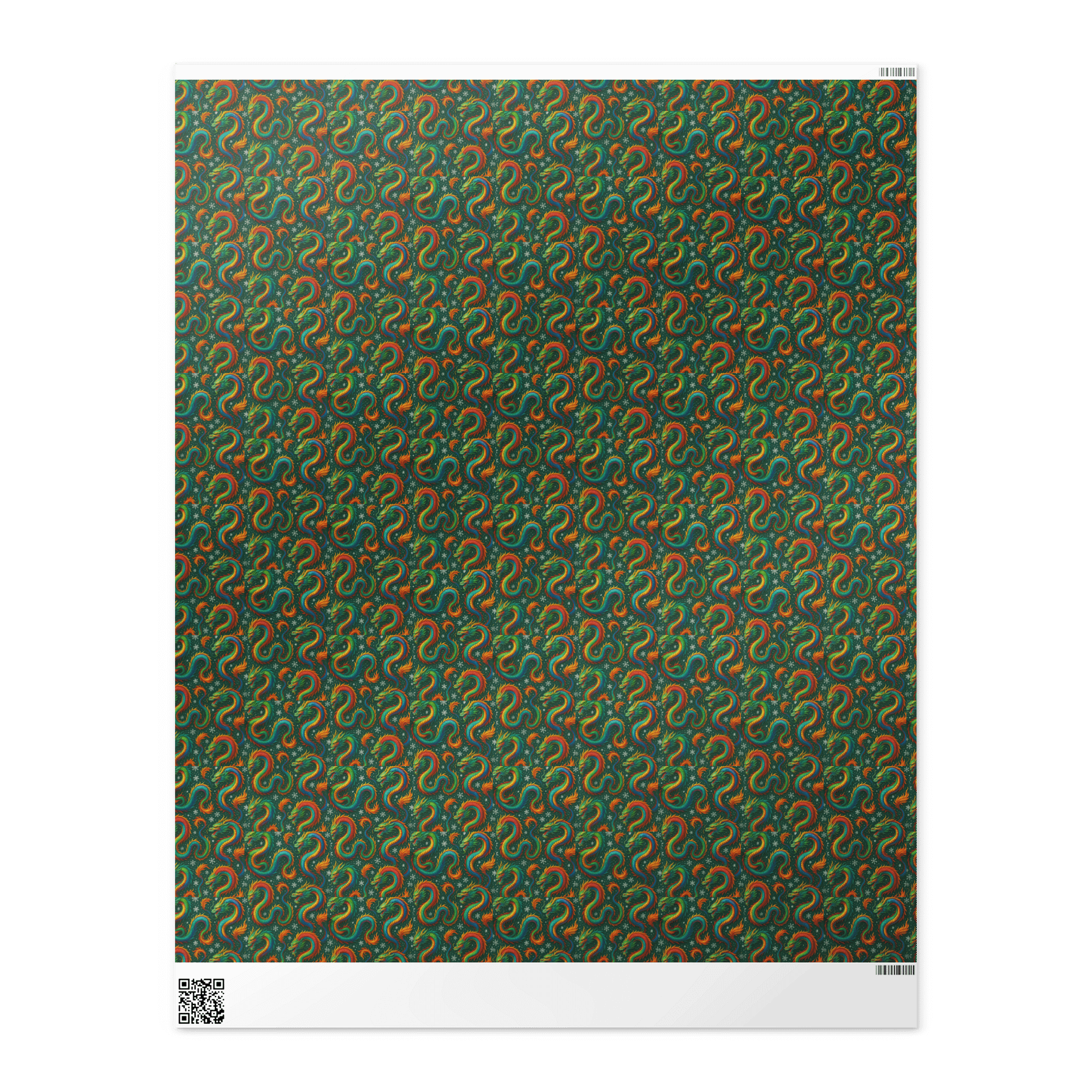 🐉 Dragon Christmas Wrapping Paper – Wrap in Flame, Gift with Power product image (2)