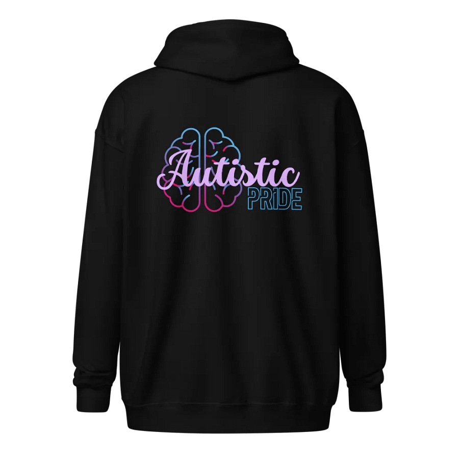 Autistic Pride Brain Unisex Zip Hoodie product image (1)