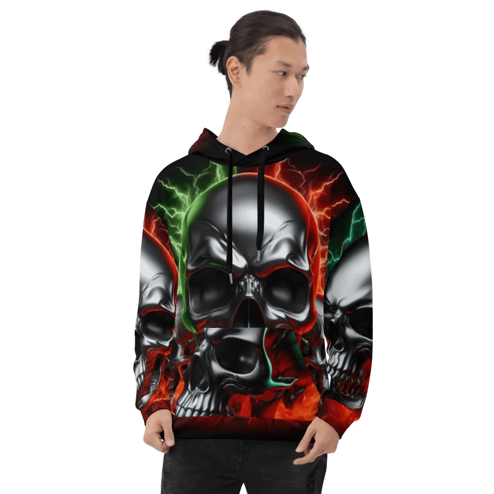 Metallic Skulls - Unisex Skull Hoodie #16 product image (8)