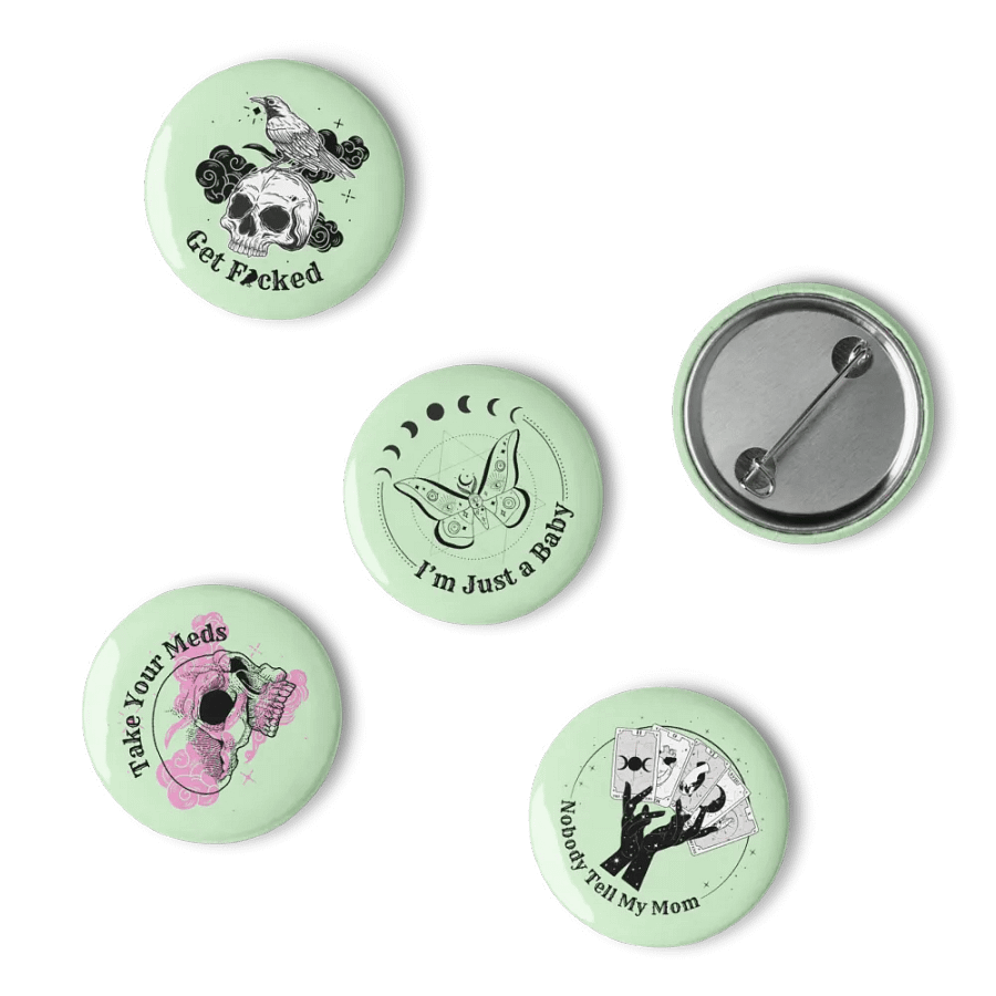 Pin Set of 5 (Green Background) product image (15)