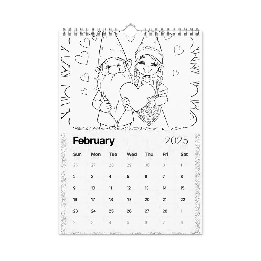 2025 A Gnomie Year Coloring Calendar-Physical product image (5)