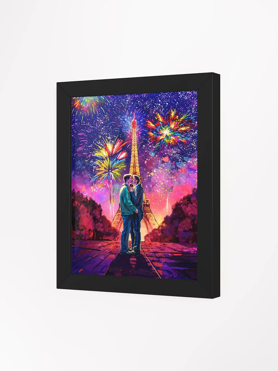 The Kiss In Paris - Romantic Gay Couple Framed Poster product image (46)