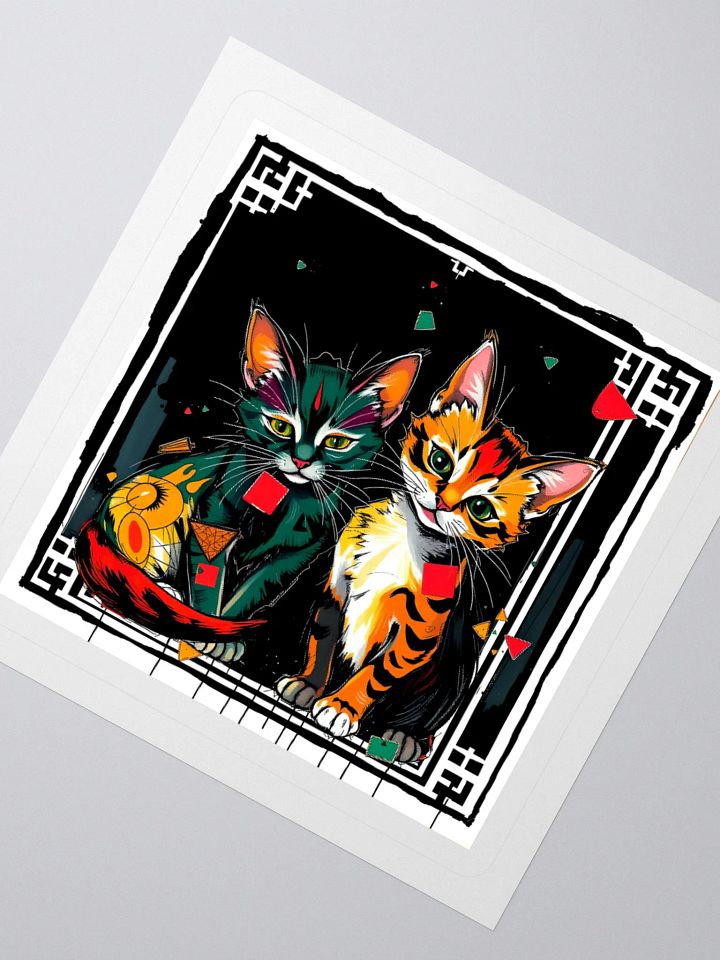 deco vibe kittens. Duo Kiss Cut Stickers product image (5)