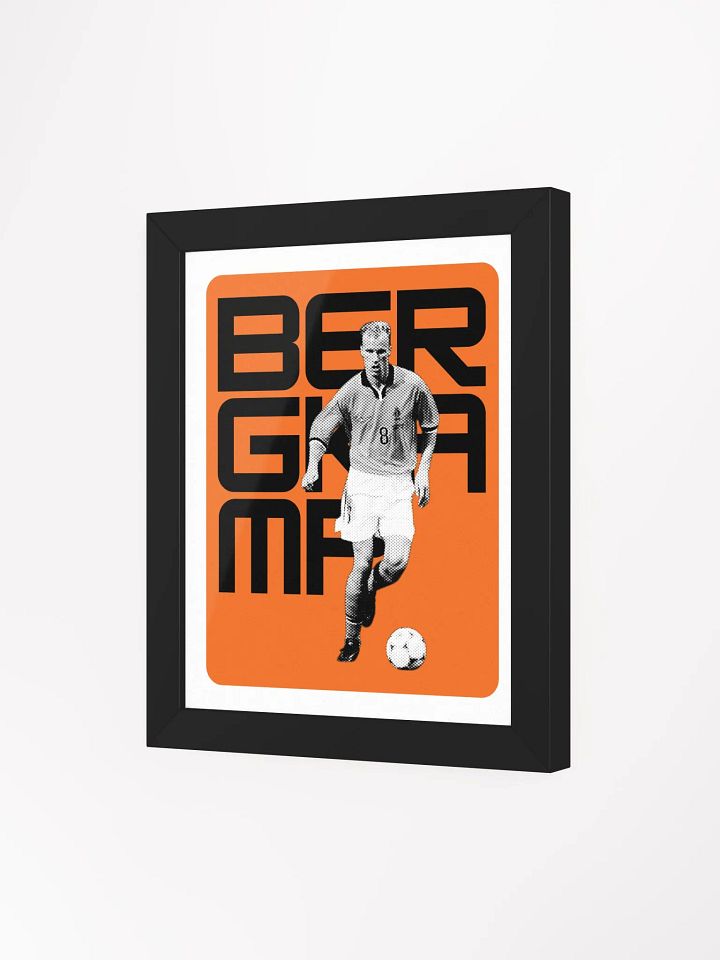 Dennis Bergkamp BW Netherlands Name Art Framed Print product image (2)
