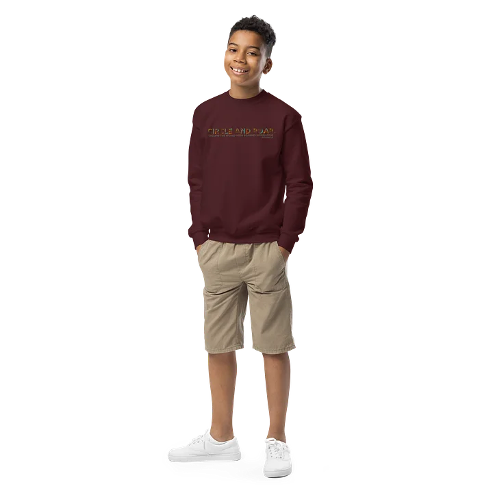 "Circle and Roar" Joshua 1:9 Gradient Text Youth Sweatshirt product image (2)