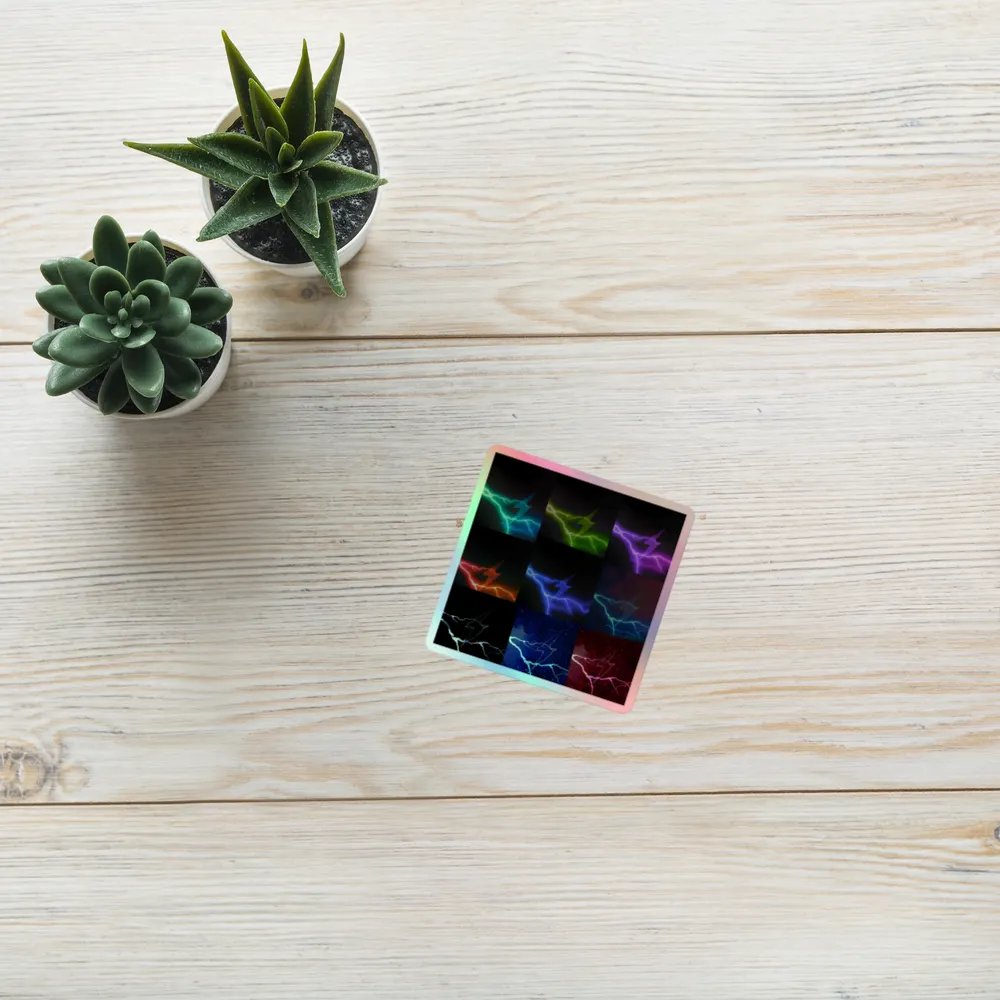 Electric Spectrum - Holographic Lightning Bolt Sticker product image (10)